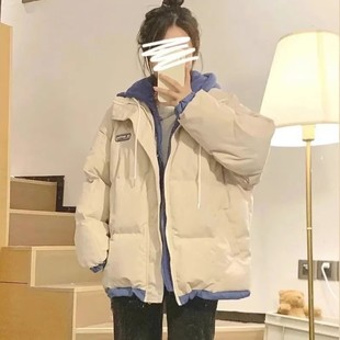 初中生派克羽绒服女中长款2024冬装新款高中学生加厚少女棉衣外套