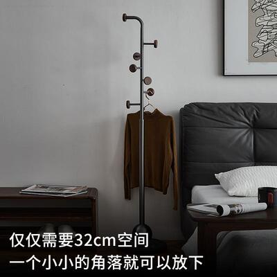 简约黑胡灰桃木衣架色不锈落钢50375地帽卧室挂衣架客厅大理石衣