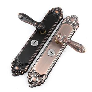 欧式豪华不锈钢把手华微圣狼060117防016017盗门不锈钢多功能面板