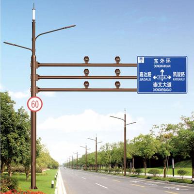 综合杆件L悬臂交通信号灯杆多杆功能综合灯共杆道路八角红绿杆立