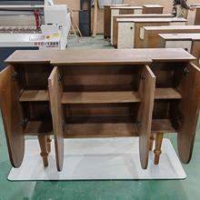 美式边柜复古意雕花玄关柜民宿客厅入门厅创732浮雕实木装餐饰户