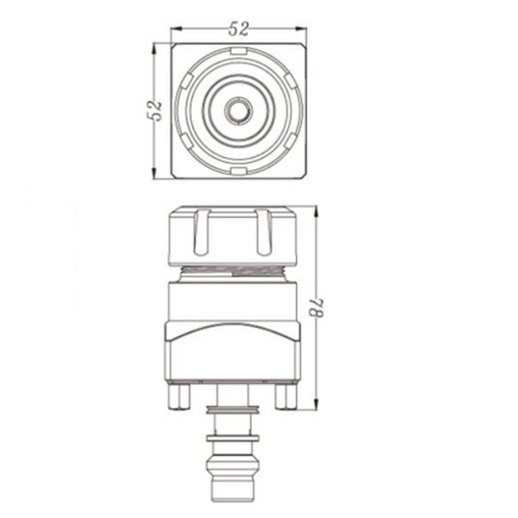 3Ｒ快递位夹头系统E定R32NR-M0003锁具高精密快速定位嘴cn夹c工装