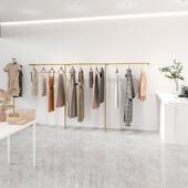 货侧挂女陈列架男装 938服装 店展示架简童架约上墙壁挂式 店金色挂