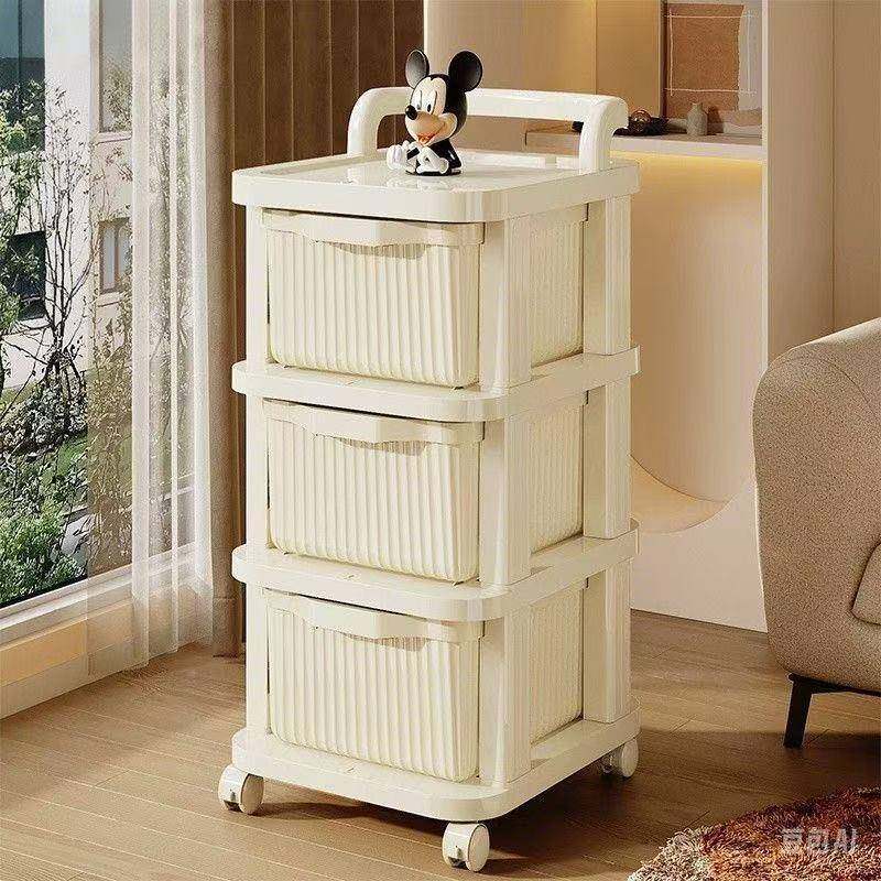 小车置物推架屉家用塑料透明无品牌/柜子物柜整理柜多层储零食抽