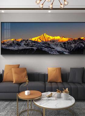 客厅装饰画背公靠画金山HS-11140轻奢大沙发背景墙壁挂办室山水风