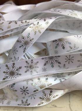 2色16m诞m雪花圣诞缎-带圣彩带D17FHHS01姚明织带