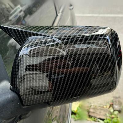 适用宝马X于5款96-04年E53碳纤维后视车倒镜牛角恶15734耳外壳魔