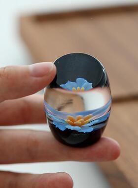 玻璃盖置茶小号道配茶台摆件件功夫具60533茶茶艺日式盖托茶宠家