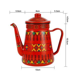 货搪咖瓷咖啡壶咖细啡壶加厚珐琅搪瓷啡壶嘴壶手冲现壶凉水壶整件