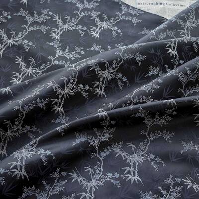 新国风拜仿宋锦色织旗袍XRL-C9-4竹汉叶服装饰布多古风手工年服色