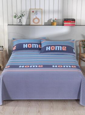 加防1滑老粗布床单FS736960季纯棉00加密四双人大尺厚寸炕单夏季