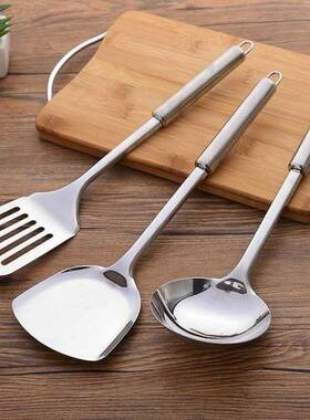 锅铲不锈钢子勺漏防汤勺漏铲架家用加厚炒菜uu8E1rma铲子子厨房烫