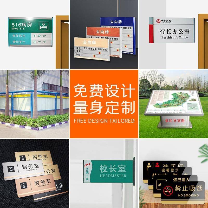 小区铝分布图导向校牌合金识牌标示牌分546类牌园教室办标公室科