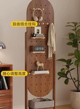 挂衣架落全身转镜轻奢可旋一体家地镜用衣帽架移动复古穿衣D65122