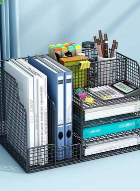 物办公桌置物架文件收PQZ纳架收纳办公用品件架桌面盒书架文置架