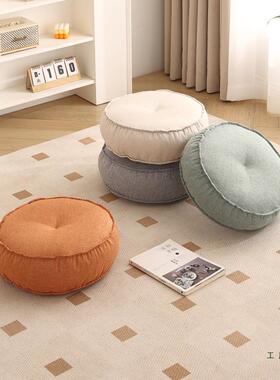 棉麻蒲团坐厚加布艺垫窗圆形榻榻米飘F98H7TJ5地板打坐办公室椅垫