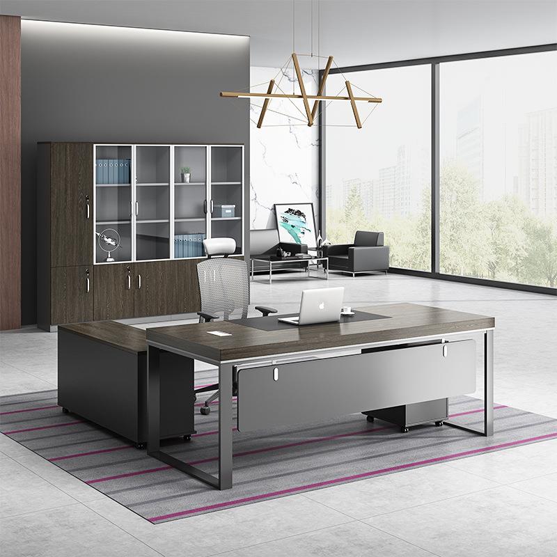 钢新款20088老板办桌公桌简约架具组合办公家经理主管办公桌