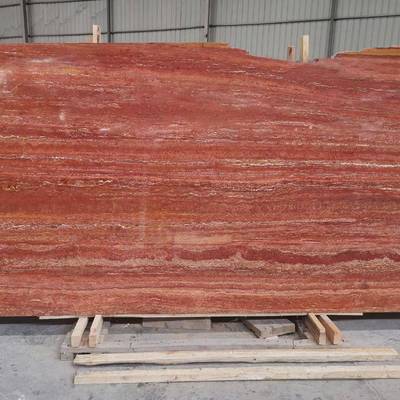 餐红洞石桌然石材茶桌色木纹大天理石68249台面浴室洗手池红装饰