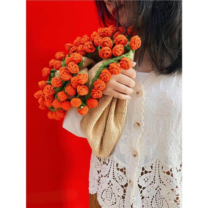 玫瑰花束毯子手工毛iy线材料包钩织毯子ACV束变花创意礼物自制d花,纺织面料/辅料/配套,纱线,淘宝优惠券,粉丝福利购,淘宝优惠卷