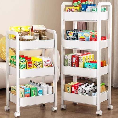 厨加厚钢浴小推车置物架房客UKC厅碳落地移动卧室多层室收纳储物