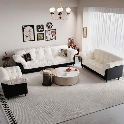 复古布沙发厅新款双人直客排小户型室出租房懒卧AL人现代艺简沙发