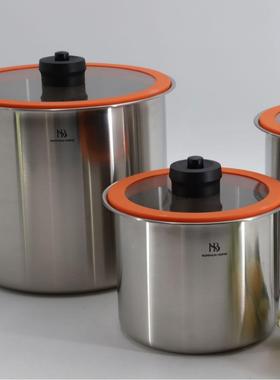 高端DQP不钢加厚米桶粉键真空面锈五谷杂粮保存一罐储物罐直型