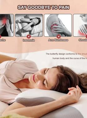 蝶枕护颈枕不塌形护椎枕零记忆枕慢回弹压力XWN枕芯蝴蝶型记忆棉