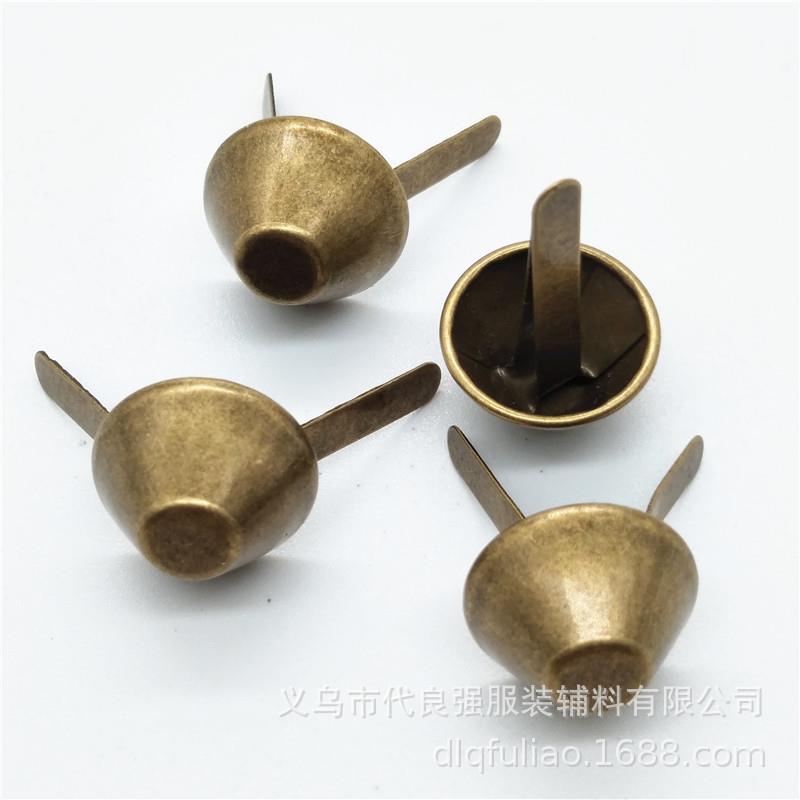 厂家RDB供钉应金属水桶钉双钉五金箱包配件两脚角泡钉平脚头帽羊