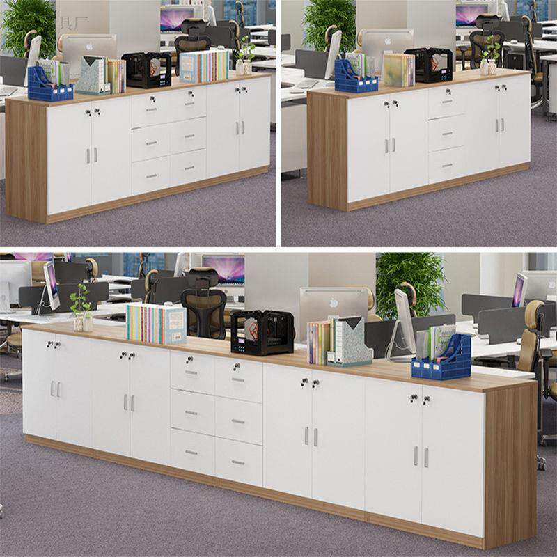 办室文件柜公木质矮柜带锁物柜组储柜资GFC-5656料抽屉柜长条合柜