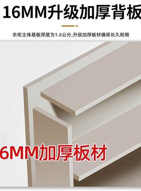 实木衣家用卧室推柜拉门主卧衣全柜MWJ灰色出租木房加厚背板杉衣