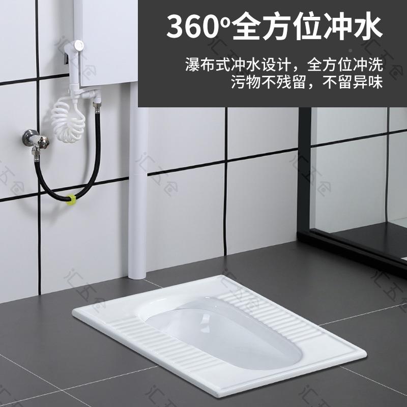 陶便水瓷蹲器不带弯后325出带弯前浴出水工地大小号蹲坑厕所水箱