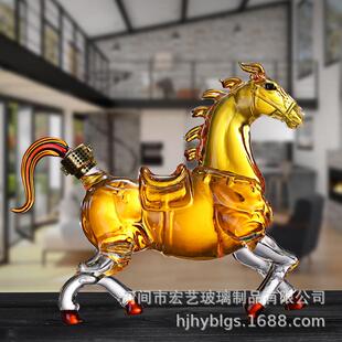 马到成功泡酒瓶醒二PVI器酒工艺摆件酒瓶十酒生肖瓶果酒瓶红酒醒