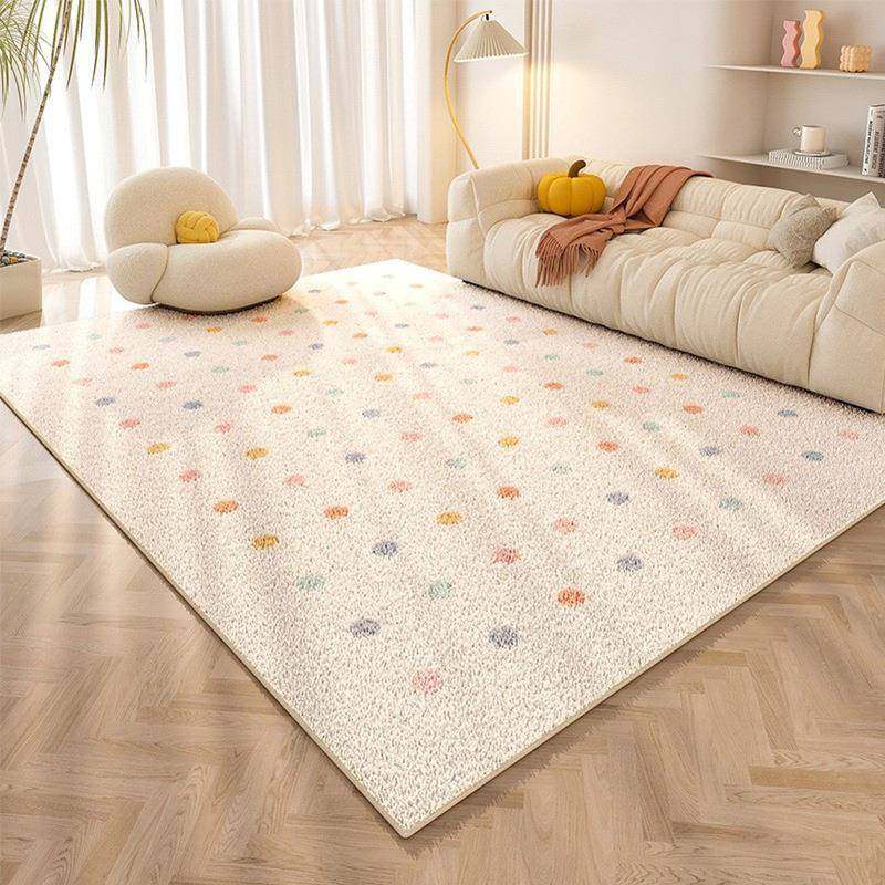 奶油轻奢季满铺风加厚仿羊绒地毯家用防滑耐磨耐脏四厅通J-0601-0