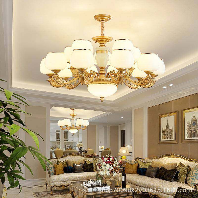 欧厅式式吊灯厅客灯现代简约大主灯餐厅复楼930卧室轻奢家用简欧,家装灯饰光源,智能吊灯,淘宝优惠券,粉丝福利购,淘宝优惠卷