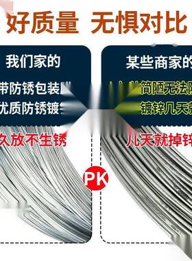 防锈镀锌铁丝1细1热镀电LIQ镀不生锈的81021号4168#铁线丝钢丝