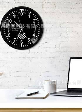 金属外壳挂飞钟航无空声挂钟钟飞机座舱风格时机仪表飞行员MSH礼