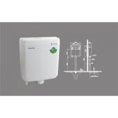 卡尔蹲便器水箱厕所冲水308箱单按地式 能水箱塑钢水节箱