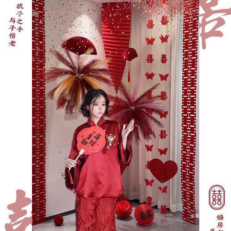 新房客厅屋顶方331感布婚置套感装婚礼男女吊顶氛围拉花装饰结婚