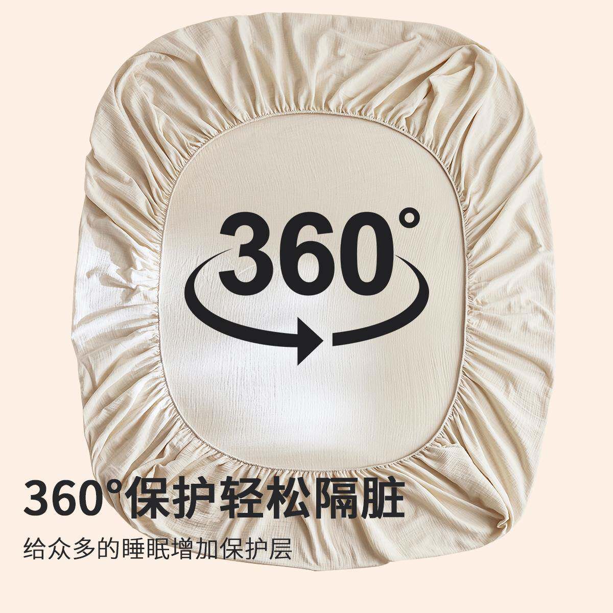新类全棉双0层纱A床笠单件10纯棉床罩床套床121单床垫保护罩2025