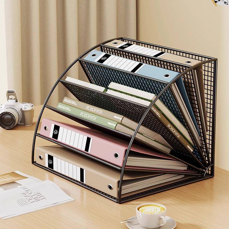 书立文件20209992架桌面多格置物架纸办公桌上a4整理盒简易收纳分