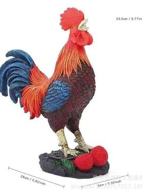 摆中大公鸡式树脂摆件客厅玄关装饰摆件件大吉大利420.6公鸡电视