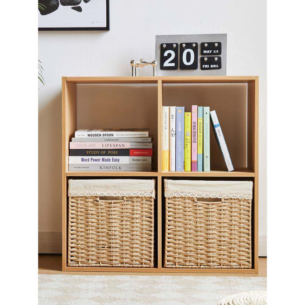 书985柜编织收纳筐抽屉式储书架开放格子收纳盒柜物箱藤仿编正橱