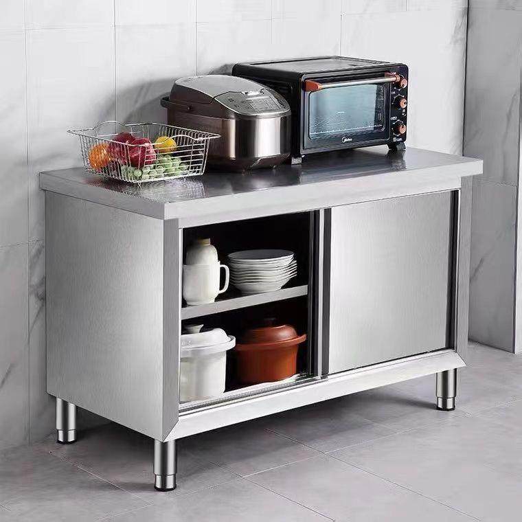 打304不锈钢工作台商用厨房储切柜操YQY作台家用橱柜菜物柜拉门荷,家装主材,商用厨房操作台/工作台,淘宝优惠券,粉丝福利购,淘宝优惠卷