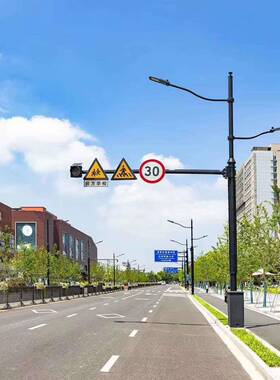 厂家多功杆能合杆综合件交通安全杆标志杆共杆红绿25114灯信号多