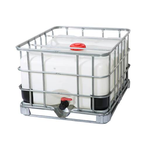 色WYI方形水桶食品级带盖500L卧装式吨桶IBC塑白料工桶包容化器