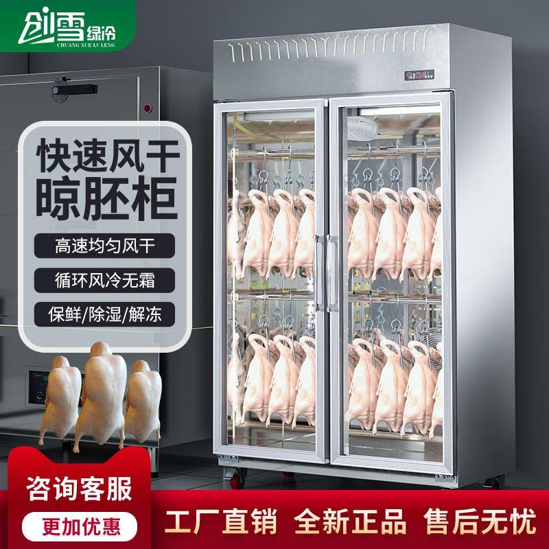 创雪风干柜晾鸭柜烤鸭烤鸡烧鸭烧鹅食品晾胚柜单门烘干风干机商用