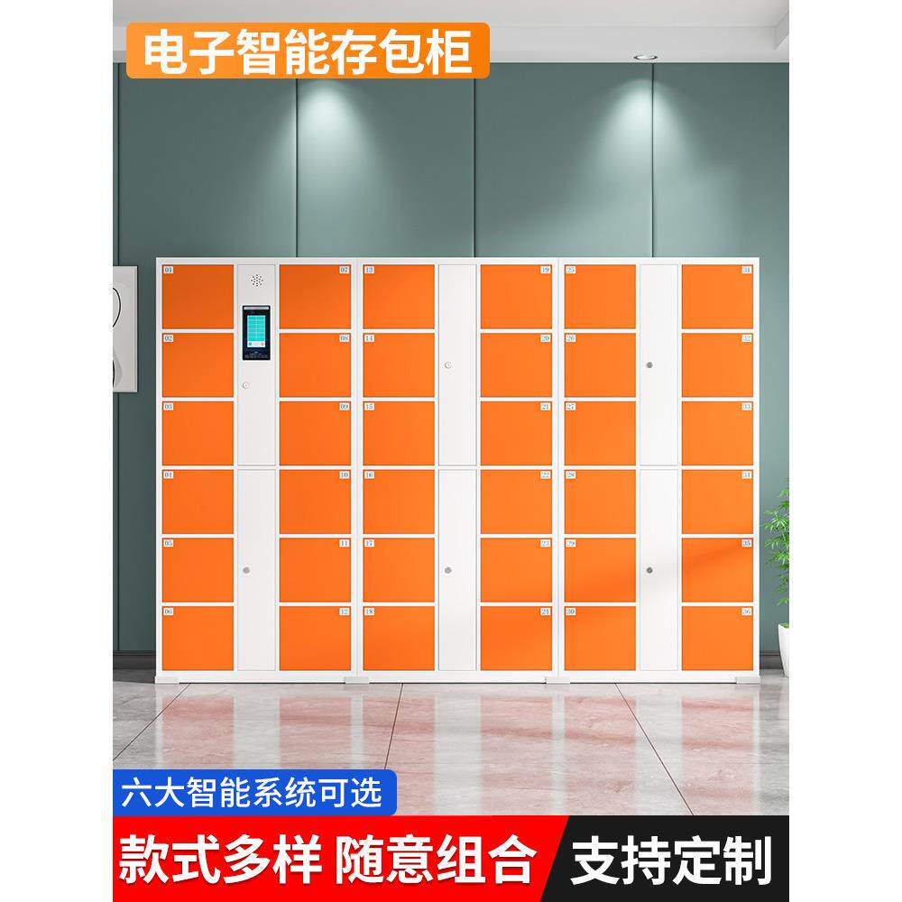 超市储物柜商场指纹条码刷卡扫码智能人脸手机储物柜数码储物柜