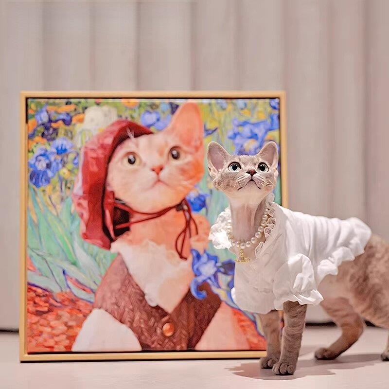 宠漫时光画舫萌宠装饰画现代简约客厅挂画有框动物画像花间童话