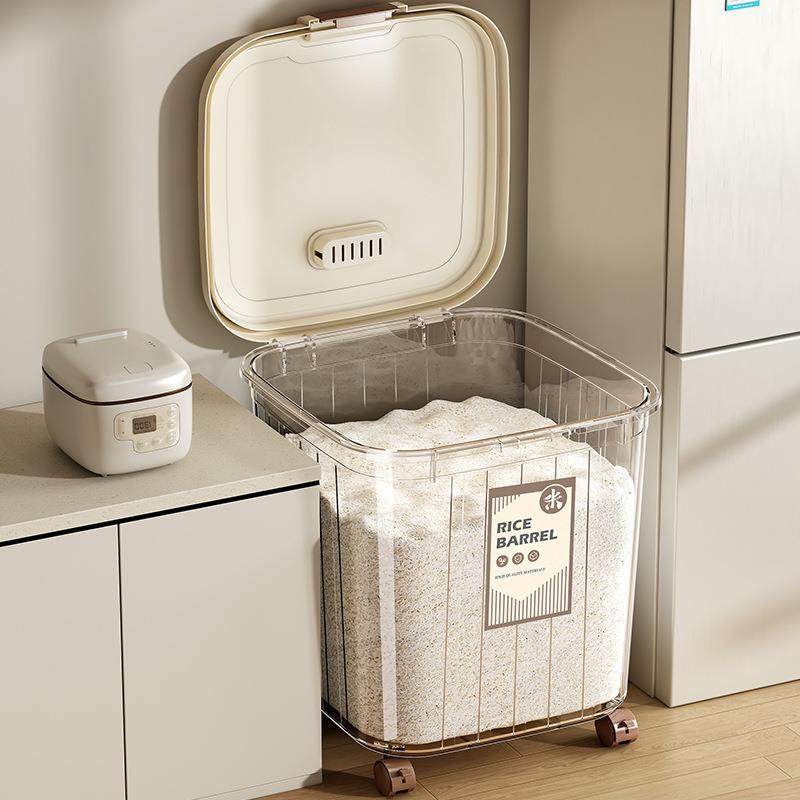 米桶食级家用密厨房防HUK虫防潮带轮子封品储米箱加厚大米面粉储,家装主材,米桶,淘宝优惠券,粉丝福利购,淘宝优惠卷
