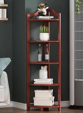 收转角置物架23817室客厅角多墙卧层储物架落地三角架简约书架子